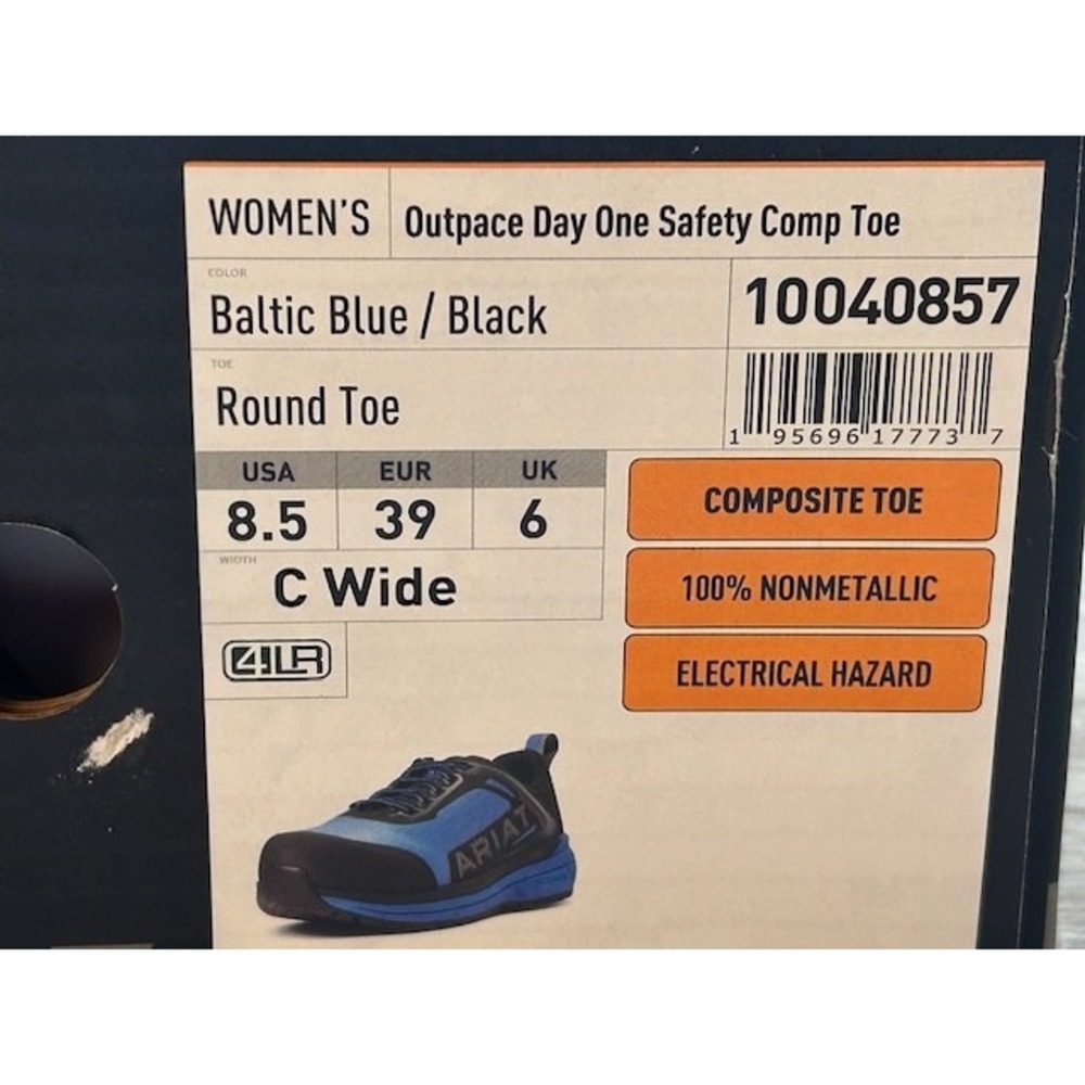 Ariat Women's Outpace Composite Toe EH Slip Resistant Safety Shoes NIB Size 8.5W - Picture 15 of 15